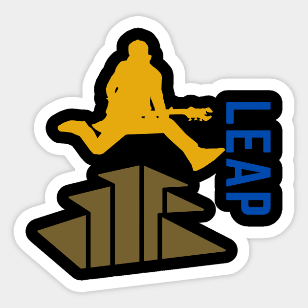 Rockstar Leap Sticker by Rissenprints
